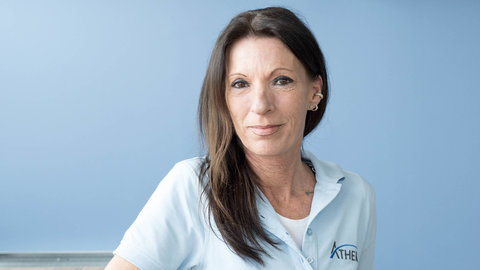 Physiotherapeutin in der Praxis in Dortmund-Hombruch