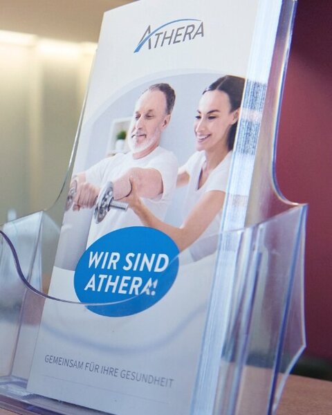 Flyer der Athera Physiotherapie in Gelnhausen